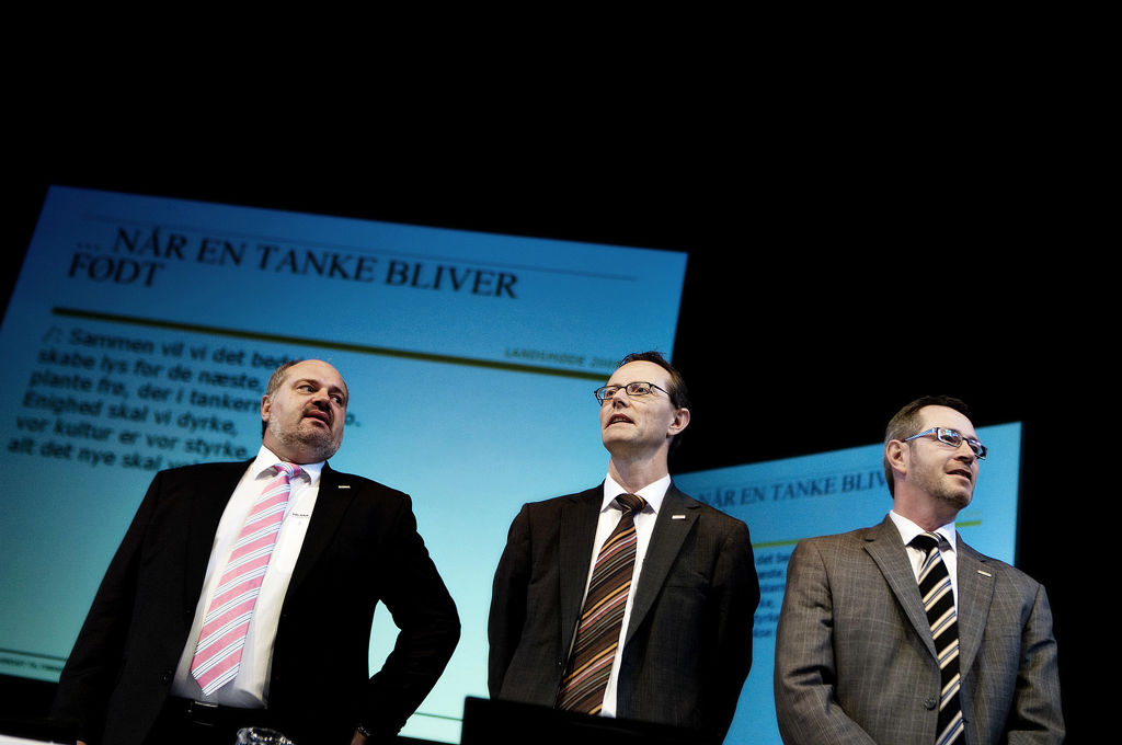 Allan Bang, formand indtil 2009, sammen med de daværende næstformand Kent Petersen og Michael Budolfsen. 
